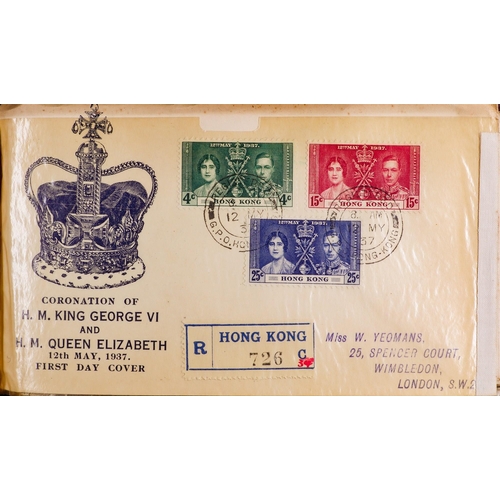 146 - KING GEORGE VI STAMPS & COVERS. A somewhat untidy collection of sets, ranges, blocks and other multi... 