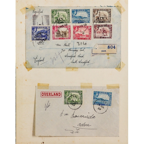 146 - KING GEORGE VI STAMPS & COVERS. A somewhat untidy collection of sets, ranges, blocks and other multi... 