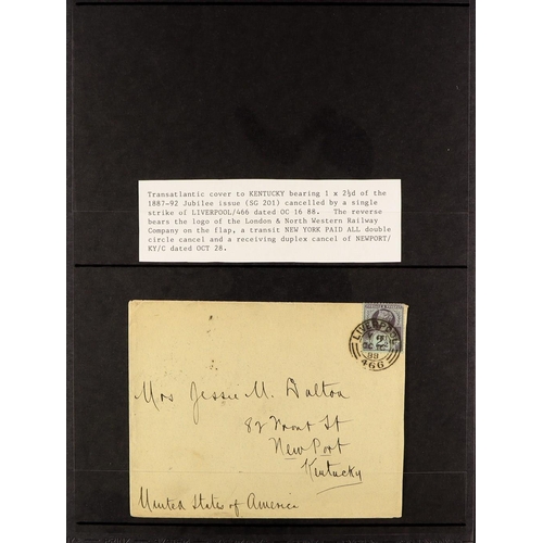 1464 - GB. COVERS & POSTAL HISTORY LIVERPOOL POSTAL HISTORY largely 19th century collection in 4 albums, in... 