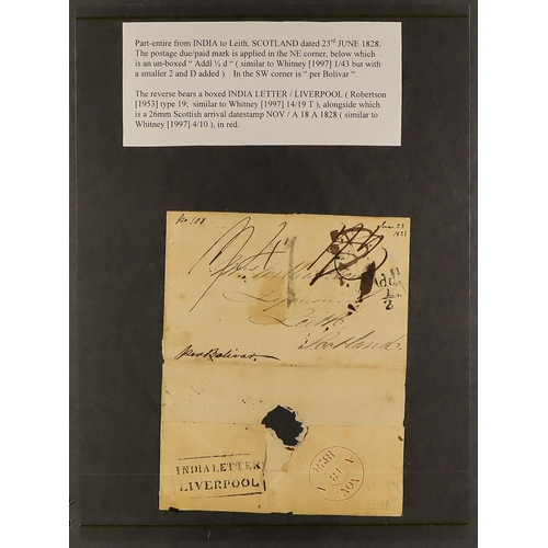 1464 - GB. COVERS & POSTAL HISTORY LIVERPOOL POSTAL HISTORY largely 19th century collection in 4 albums, in... 