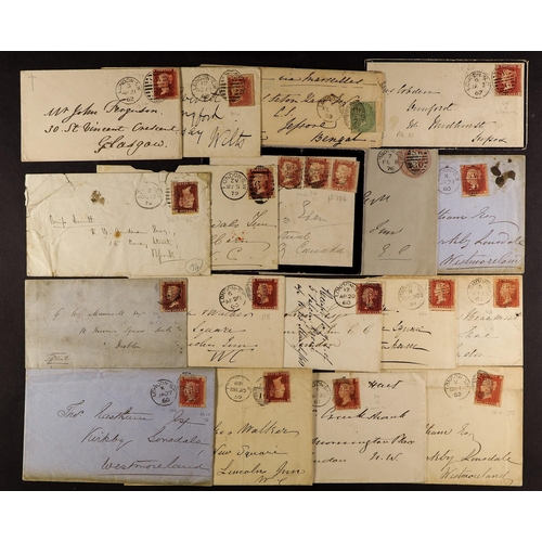 1467 - GB. COVERS & POSTAL HISTORY LONDON SOUTH WESTERN DISTRICT OFFICE. collection of 65 covers from 1858 ... 