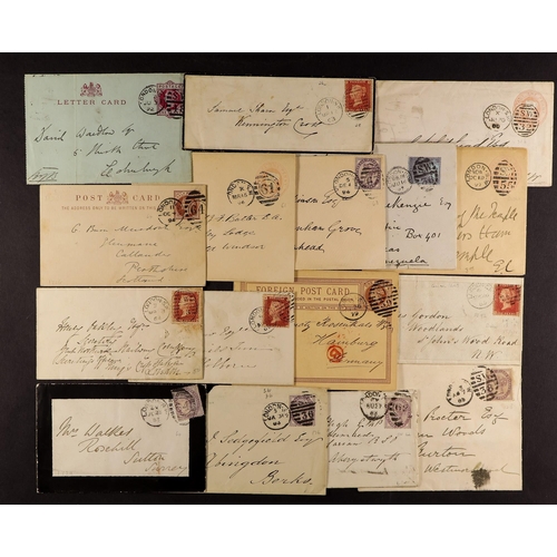 1467 - GB. COVERS & POSTAL HISTORY LONDON SOUTH WESTERN DISTRICT OFFICE. collection of 65 covers from 1858 ... 