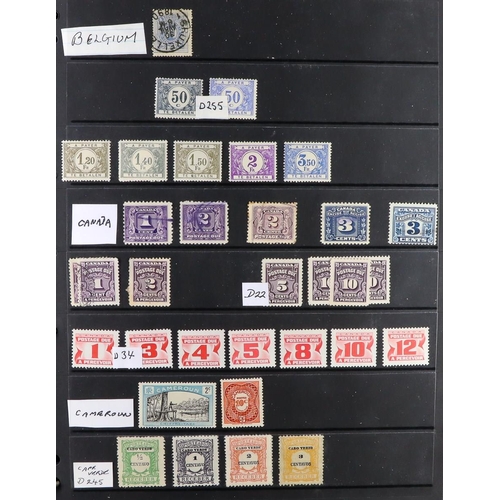 149 - POSTAGE DUE STAMPS OF THE WORLD collection in binder of mint & used postage due stamps ranging from ... 