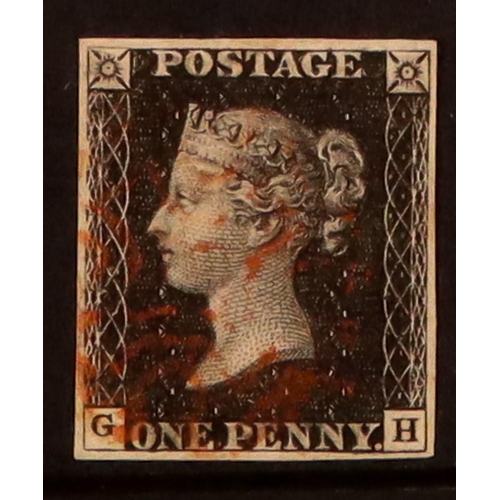 1490 - GB.PENNY BLACKS 1840 1d black, Plate 6 