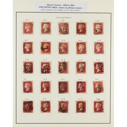 1548 - GB.QUEEN VICTORIA 1840-1870 LINE ENGRAVED ISSUES USED COLLECTION on pages, includes 1840 1d Penny Bl... 