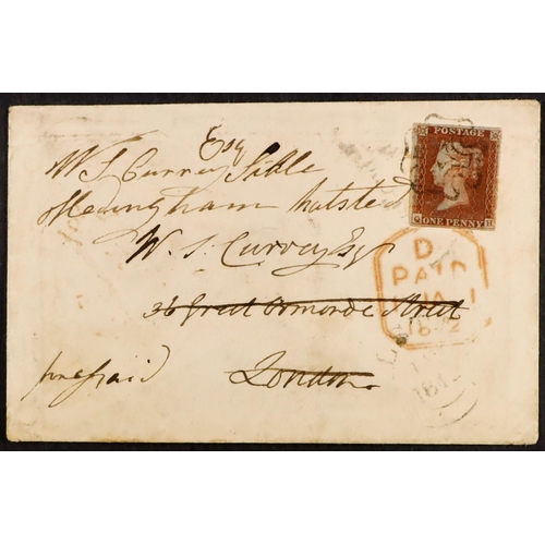 1554 - GB.QUEEN VICTORIA 1841 (29 Dec) env from Piltown (Co. Kilkenny) to London bearing 1d red-brown 'QH' ... 