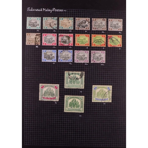 157 - COMMONWEALTH COLLECTION in album with Straits Settlements incl 1936-37 set mint, Malaya FMS with som... 