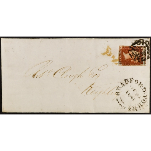 1571 - GB.QUEEN VICTORIA 1841 1d red-brown 'KA' plate 8 'black plate' with 3 margins tied to clean uncrease... 