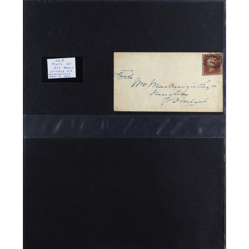 1581 - GB.QUEEN VICTORIA 1841 1d red-brown imperfs on 21 covers, with plates identified from 37 to 161, we ... 