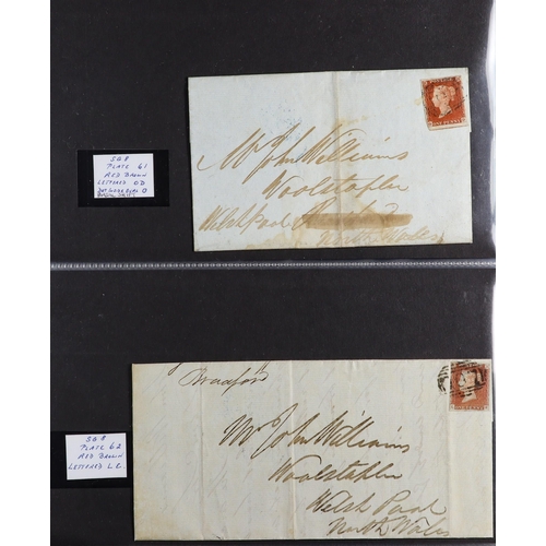 1581 - GB.QUEEN VICTORIA 1841 1d red-brown imperfs on 21 covers, with plates identified from 37 to 161, we ... 