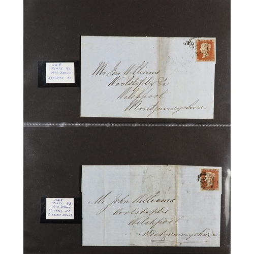 1581 - GB.QUEEN VICTORIA 1841 1d red-brown imperfs on 21 covers, with plates identified from 37 to 161, we ... 