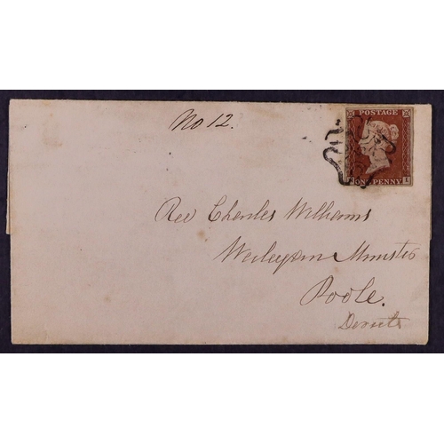 1612 - GB.QUEEN VICTORIA 1844 (27 Apr) ELS from London to Poole, Dorset bearing a very fine 1d red-brown (p... 