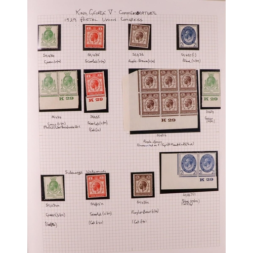 1705 - GB.GEORGE V 1912 - 1936 SPECIALISED MINT COLLECTION A substantial collection annotated with SG Speci... 