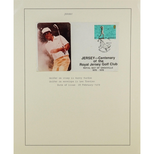 171 - GOLF 1970's-1990's world collection of stamps & covers written up in nine albums, includes mostly ne... 