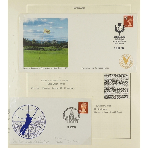 171 - GOLF 1970's-1990's world collection of stamps & covers written up in nine albums, includes mostly ne... 