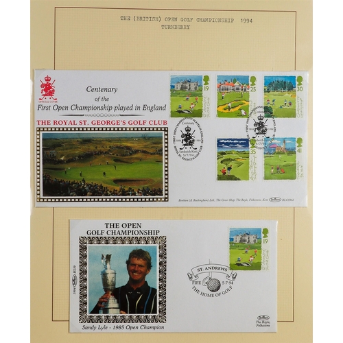 171 - GOLF 1970's-1990's world collection of stamps & covers written up in nine albums, includes mostly ne... 