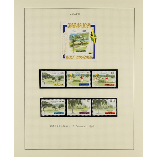 171 - GOLF 1970's-1990's world collection of stamps & covers written up in nine albums, includes mostly ne... 