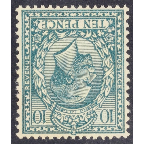 1716 - GB.GEORGE V 1924-26 10d turquoise-blue wmk inverted, SG 428Wi, mint lightly hinged. Cat £2000. Lot 1... 