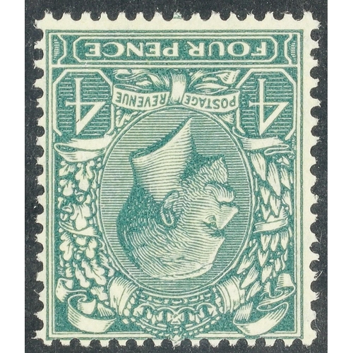 1720 - GB.GEORGE V 1924-26 4d grey-green wmk inverted, SG 424Wi, never hinged mint. Cat £240. Lot 1720 (P) ... 