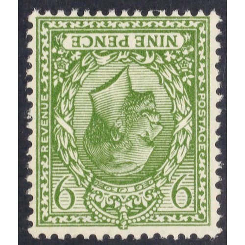 1723 - GB.GEORGE V 1924-26 9d olive-green wmk inverted, SG 427Wi, never hinged mint. Cat £175 Lot 1723 (P) ... 