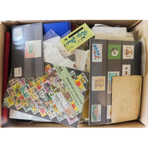 173 - WORLD ACCUMULATION IN FOUR CARTONS All periods mint & used stamps in various albums, stock books, on... 