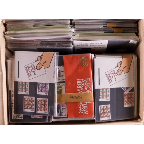 1758 - GB.ELIZABETH II 1970's-2020's PRESENTATION PACKS Duplicated accumulation in six boxes, includes spec... 