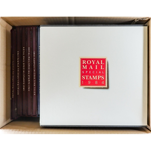 1799 - GB.ELIZABETH II 1984-2013 YEAR BOOKS with light duplications up to five of each, containing never hi... 