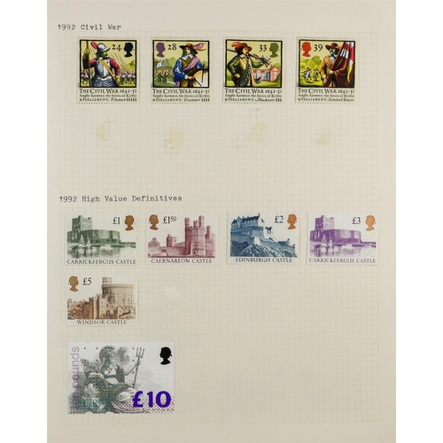 1804 - GB.ELIZABETH II 1990-2014 NEVER HINGED MINT COLLECTION in two albums, includes apparently complete c... 