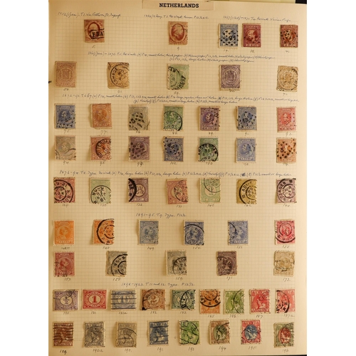 181 - WORLD IN OLDE RAPKIN ALBUM of mint & used 1860's - 1960's stamps, note Denmark & Danish West Indies,... 