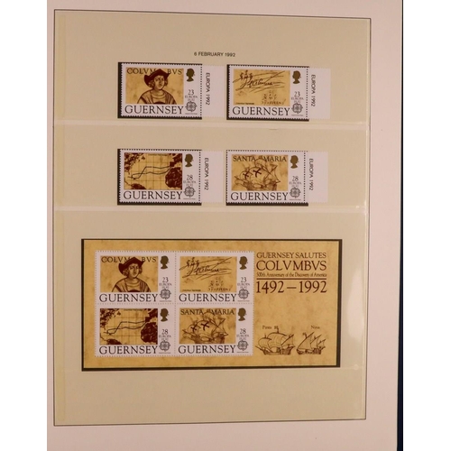 1834 - GB.ISLANDS GUERNSEY 1969-1992 never hinged mint collection in hingeless Lindner album, apparently co... 