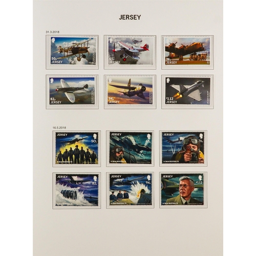 1845 - GB.ISLANDS JERSEY 1969 - 2018 COLLECTION in 4 dedicated hingeless SG albums with slip cases. Near co... 