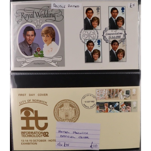 1850 - GB.FIRST DAY COVERS 1940's-2010's LARGE ACCUMULATION in albums and loose in fourteen boxes, all illu... 