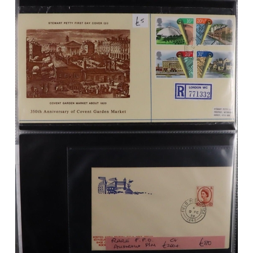 1850 - GB.FIRST DAY COVERS 1940's-2010's LARGE ACCUMULATION in albums and loose in fourteen boxes, all illu... 