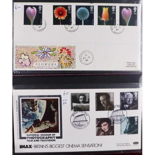 1850 - GB.FIRST DAY COVERS 1940's-2010's LARGE ACCUMULATION in albums and loose in fourteen boxes, all illu... 