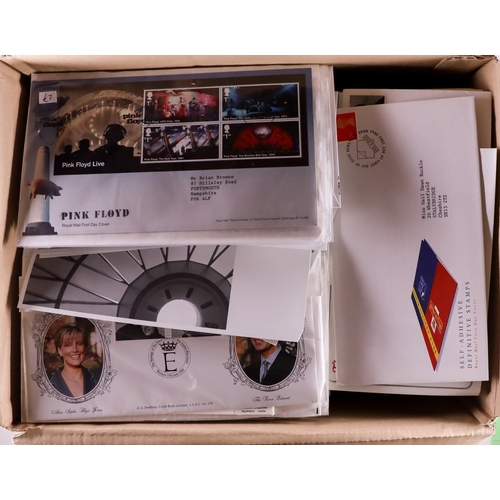 1850 - GB.FIRST DAY COVERS 1940's-2010's LARGE ACCUMULATION in albums and loose in fourteen boxes, all illu... 