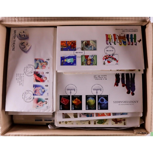 1850 - GB.FIRST DAY COVERS 1940's-2010's LARGE ACCUMULATION in albums and loose in fourteen boxes, all illu... 