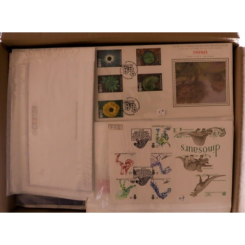 1850 - GB.FIRST DAY COVERS 1940's-2010's LARGE ACCUMULATION in albums and loose in fourteen boxes, all illu... 