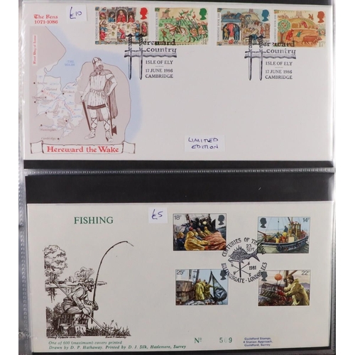 1850 - GB.FIRST DAY COVERS 1940's-2010's LARGE ACCUMULATION in albums and loose in fourteen boxes, all illu... 