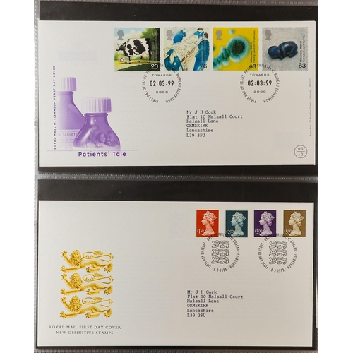 1852 - GB.FIRST DAY COVERS 1957-2003 COLLECTION in eight albums, seems to be almost complete for decimal is... 