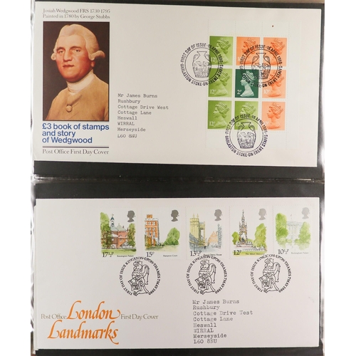 1857 - GB.FIRST DAY COVERS 1979 - 2019 COLLECTION in dedicated binders. Includes prestige booklet panes, mi... 