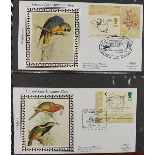 1858 - GB.FIRST DAY COVERS 1980 - 1988 BENHAM SMALL SILKS housed in 8 dedicated albums. Stated to be comple... 