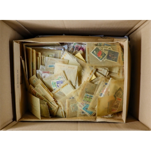 212 - CHARITY BOXES with junior albums, loose stamps, FDCs, stamps in boxes, and lots of envelopes with st... 