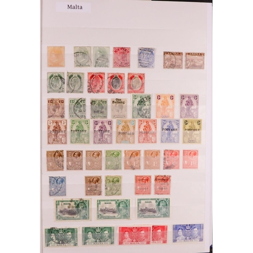 214 - COMMONWEALTH IN STOCK BOOK. Nicely arranged mint & used stamps from 19th Century to 1950's, Aden to ... 