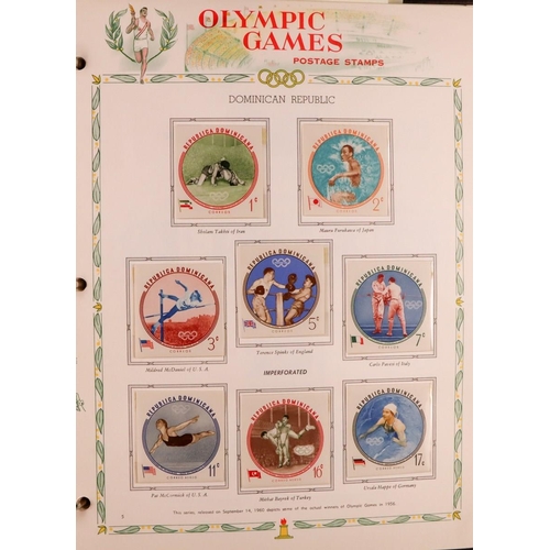 219 - OLYMPIC GAMES 1960 world never hinged mint collection in special album, all different sets & mini-sh... 