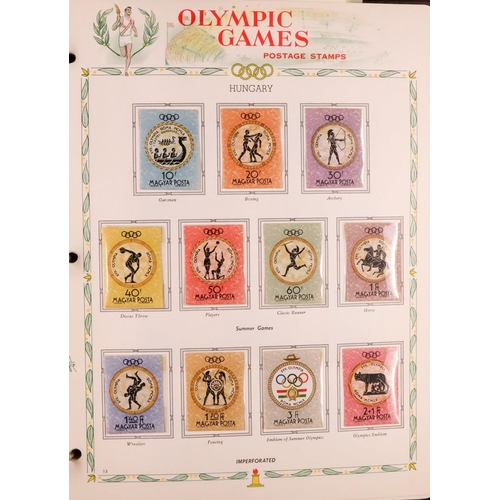 219 - OLYMPIC GAMES 1960 world never hinged mint collection in special album, all different sets & mini-sh... 