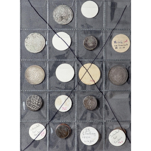 23 - COINS Collection of around 75 older coins from various countries, note early Afghanistan silver, Bri... 