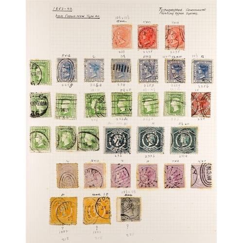 248 - AUSTRALIAN STATES NEW SOUTH WALES chiefly used stamps on album or stock book pages (400+ stamps) Lot... 