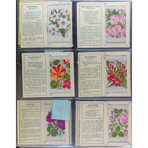 25 - COLLECTION OF CIGARETTE AND TEA CARDS INCLUDING SILKS. Lovely collection. Mainly in albums with comp... 