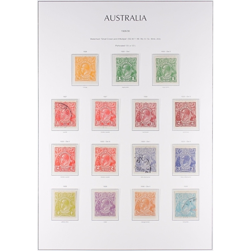 257 - AUSTRALIA 1913 - 1931 SPECIALIZED COLLECTION of 97 mint and used stamps, note 1914-20 mint set with ... 