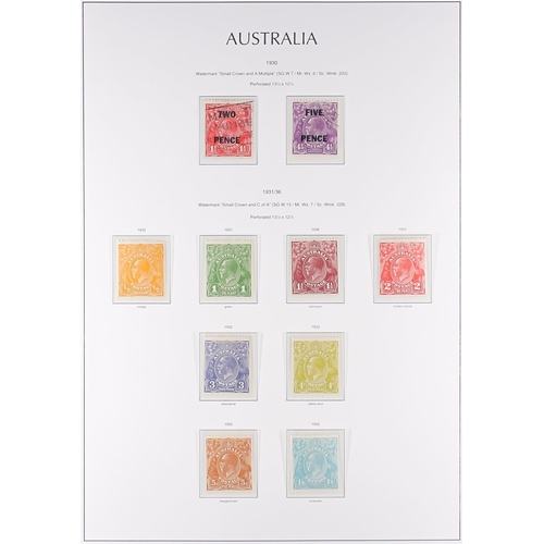 257 - AUSTRALIA 1913 - 1931 SPECIALIZED COLLECTION of 97 mint and used stamps, note 1914-20 mint set with ... 